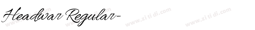 Headwar Regular字体转换